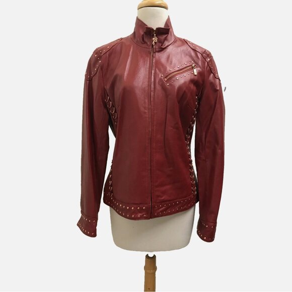 Pamela McCoy Jackets & Blazers - Pamela McCoy Leather Moto Biker Jacket